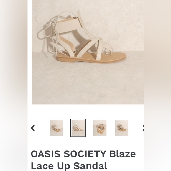 OASIS SOCIETY BLAZE LACE UP SANDAL SIZE 7 - Picture 2 of 3